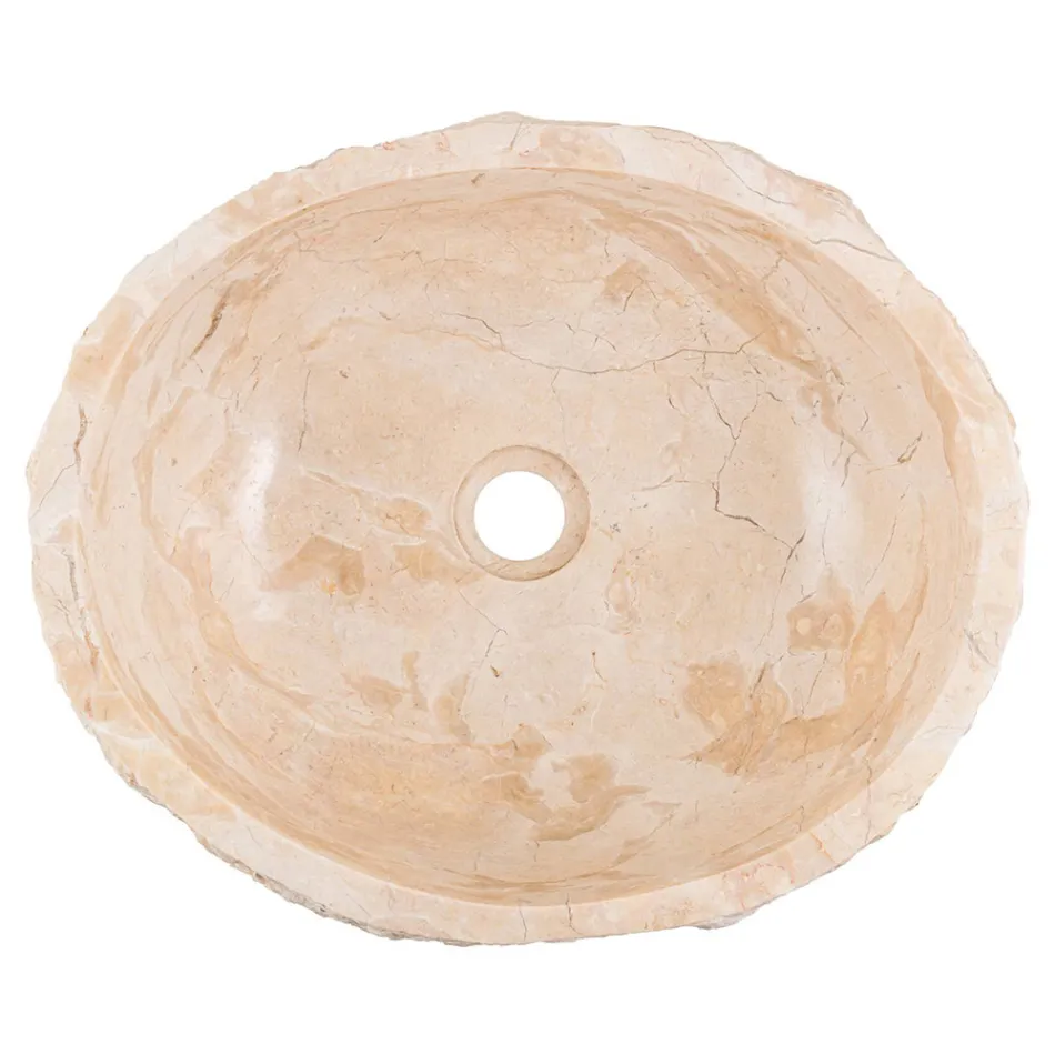 Design bänkhandfat handgjort i erosimarmor, Busseto Viadurini