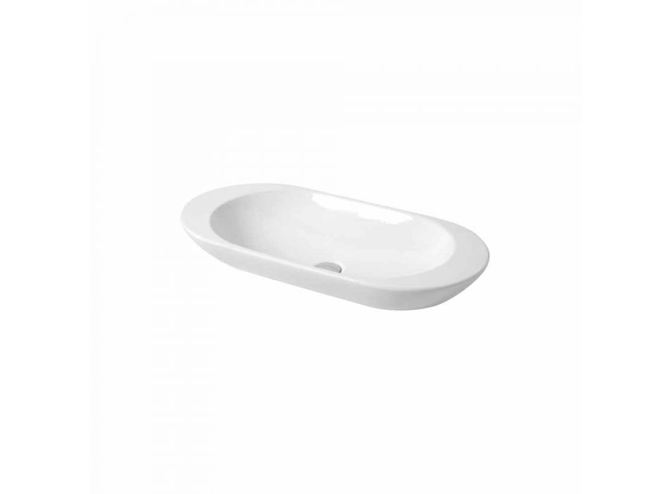 Design bänkskål i vit eller Melle färgad keramik Viadurini