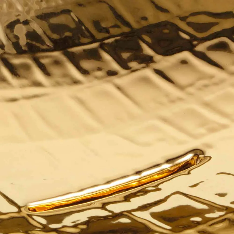 Countertop design keramiskt handfat guld gjord i Italien Djur Viadurini