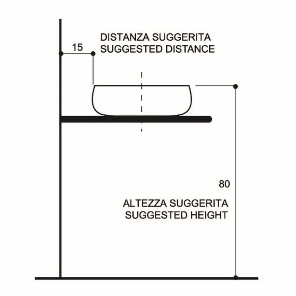 Gummi raku design diskbänken tvättställ gjord i Italien, Ramon Viadurini