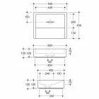 Design rektangulärt keramiskt handfat tillverkat i Italien Dalia Viadurini