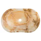 Design tvättställ i Lana onyxsten, handgjorda Viadurini