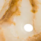 Design tvättställ i Lana onyxsten, handgjorda Viadurini