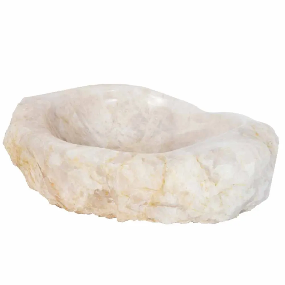 Handfat kvartskristall designsupport Iva, handgjorda Viadurini