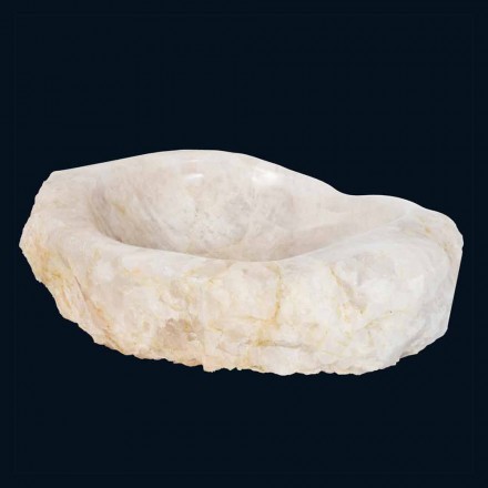 Handfat kvartskristall designsupport Iva, handgjorda Viadurini