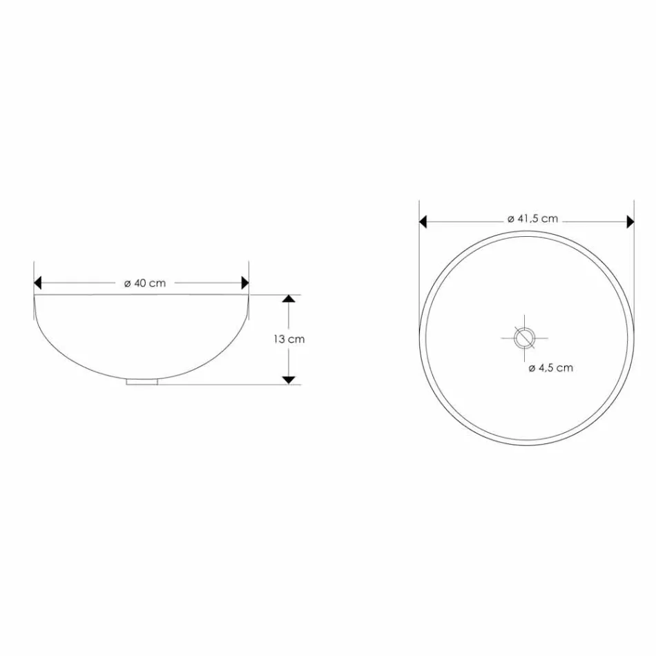 Design bänkskiva tvättställ i transparent harts och koppar - Salvatore Viadurini