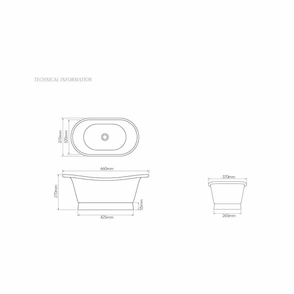 Handfat designstöd helt i mässing Calla Viadurini