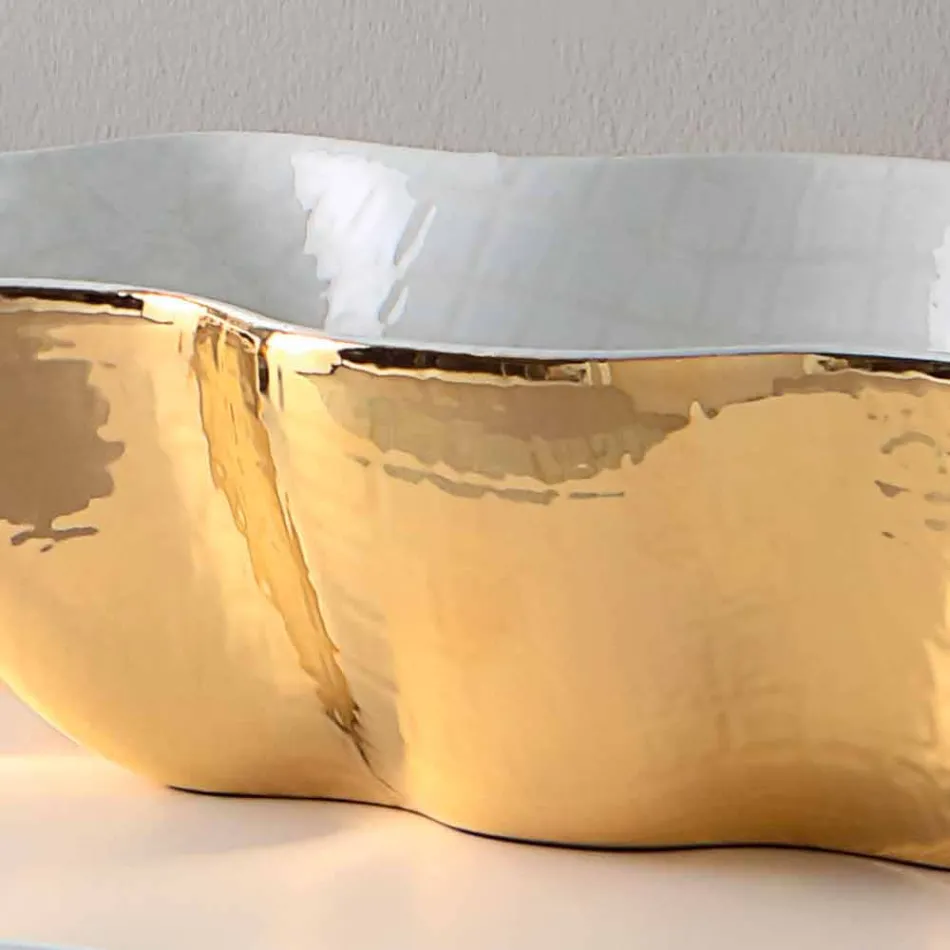 Modernt design keramiskt handfat gjord i Italien Cube Viadurini