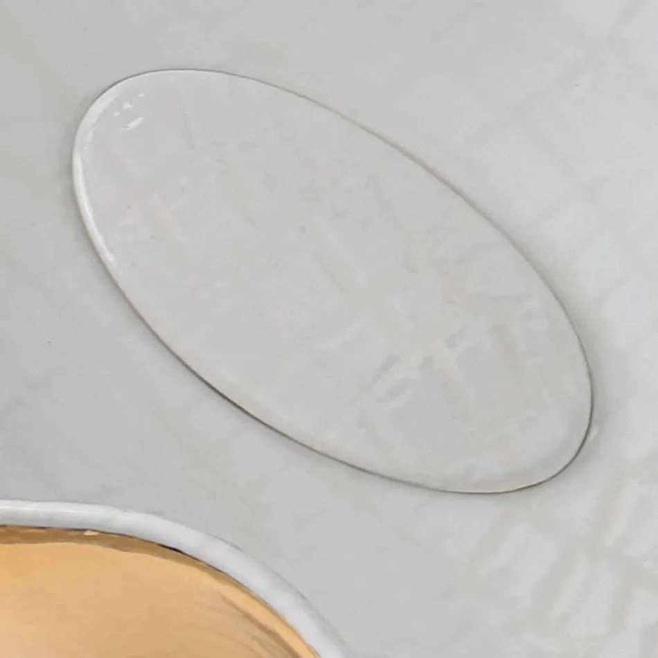 Modernt design keramiskt handfat gjord i Italien Cube Viadurini