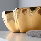 Modernt design keramiskt handfat gjord i Italien Cube Viadurini