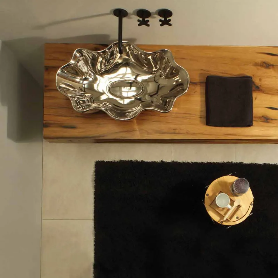 Modernt design keramiskt handfat tillverkat i Italien Cubo Viadurini