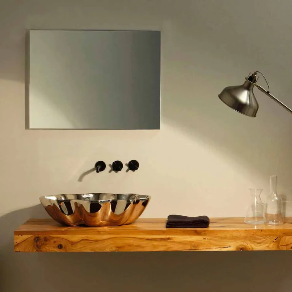 Modernt design keramiskt handfat tillverkat i Italien Cubo Viadurini