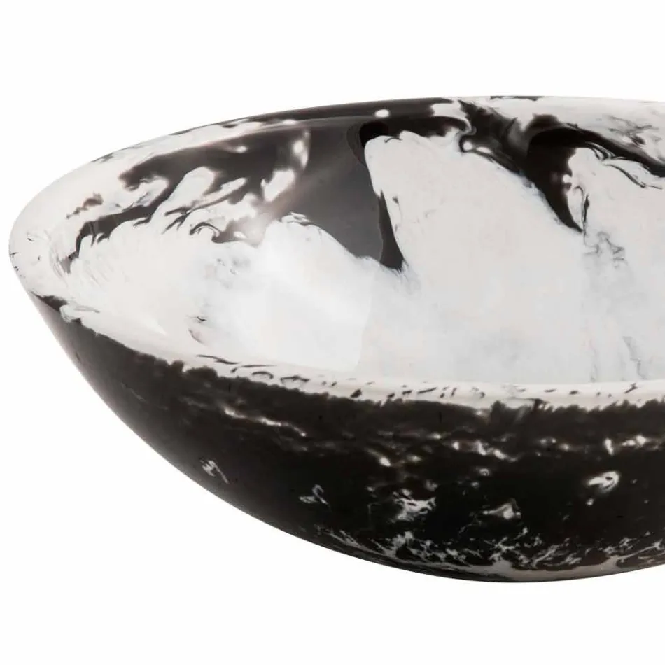 Rund design diskbänk tvättställ i harts, Bussoleno Viadurini