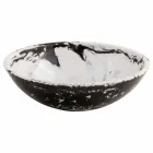 Rund design diskbänk tvättställ i harts, Bussoleno Viadurini