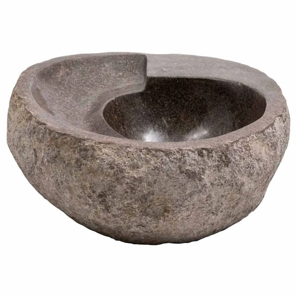 Modernt design handfat i flodsten, Busca Viadurini