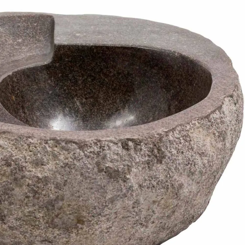 Modernt design handfat i flodsten, Busca Viadurini