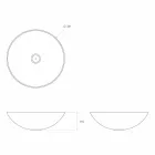 Modernt cirkulärt frittstående handfat tillverkat i Italien, Donnas Viadurini