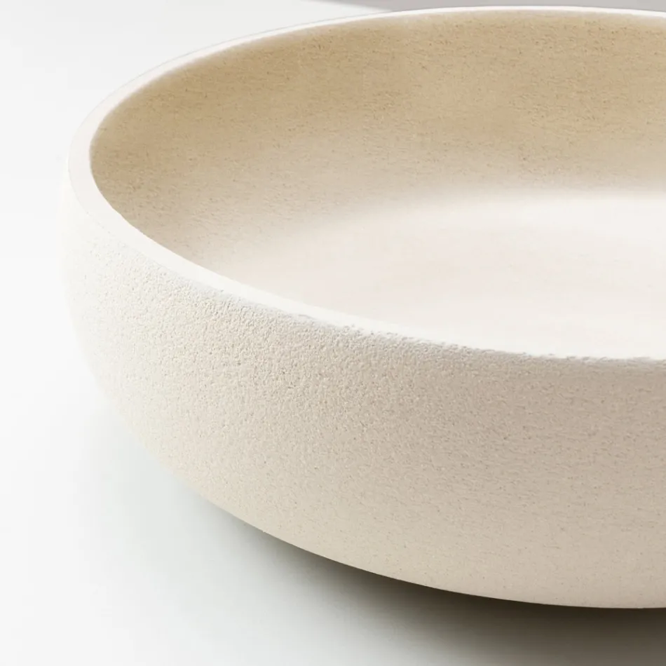 Handdrejad ljus eller mörk Raku-lera diskho - Prisma Viadurini