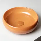 Raku lerdiskho med metallisk krakelerad lyster - Prisma Viadurini