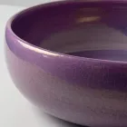 Raku lerdiskho med metallisk krakelerad lyster - Prisma Viadurini