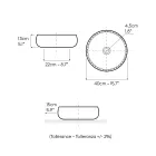 Raku lerdiskho med metallisk krakelerad lyster - Prisma Viadurini