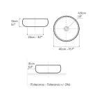 Handdrejad diskbänk i metallisk Raku-lera - Prisma Viadurini
