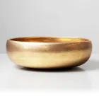 Handdrejad diskbänk i metallisk Raku-lera - Prisma Viadurini