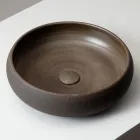 Bänkskiva i mörk eller ockrafärgad eldfast lera - Prisma Viadurini