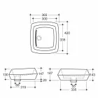 Bänkskivan i vit keramikdesign tillverkad i Italien Simon Viadurini