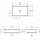 Tvåfärgade keramiska bänkskivor tillverkat i Italien av Debora Viadurini