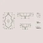 Bänkskiva tvättställ i färgad keramik olika ytbehandlingar L 65 cm - Kub Viadurini