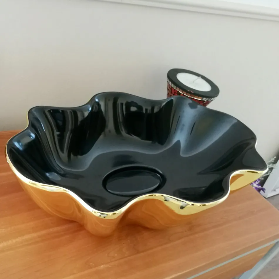 Bänkskiva tvättställ i färgad keramik olika ytbehandlingar L 65 cm - Kub Viadurini