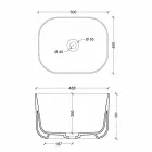 Handfat i modern design keramiska Star Rektangulära 50x40cm Viadurini