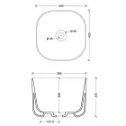 Handfat i modern design keramiska Star Square 40x40 cm Viadurini