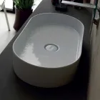 Handfat i modern design keramiska Sun gjorde Italien 65x35 cm Viadurini