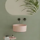 Bänkskiva keramiskt tvättställ med olika ytbehandlingar tillverkade i Italien - bollar Viadurini