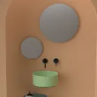 Bänkskiva keramiskt tvättställ med olika ytbehandlingar tillverkade i Italien - bollar Viadurini