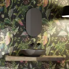 Bänkskiva tvättställ i blank eller matt keramik Made in Italy - Ferry Viadurini