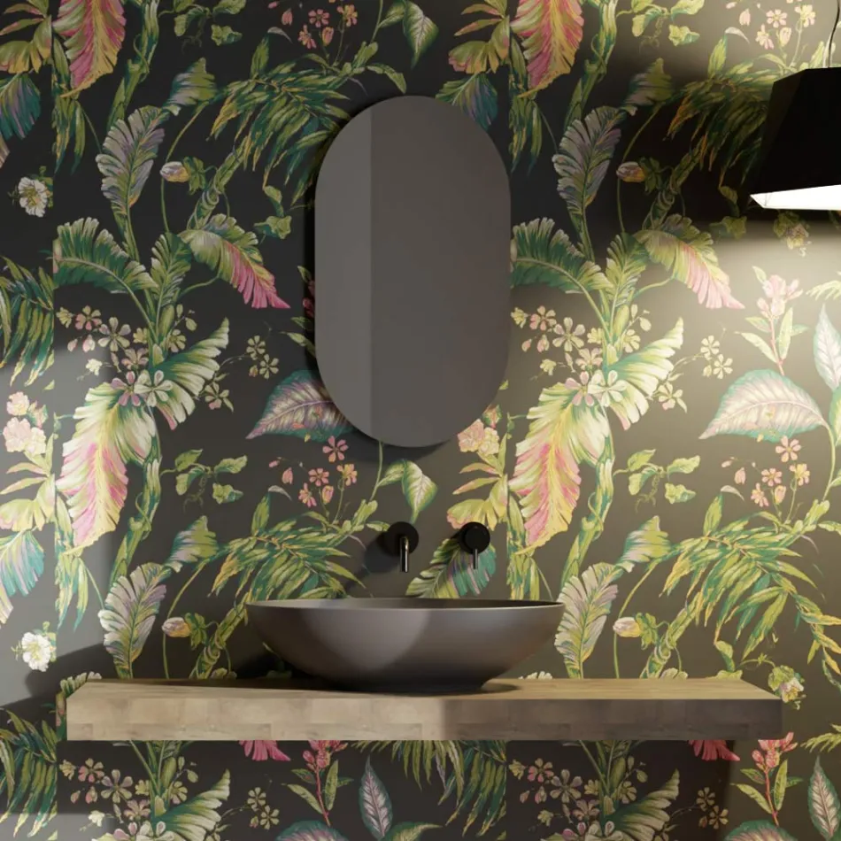 Bänkskiva tvättställ i blank eller matt keramik Made in Italy - Ferry Viadurini