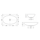 Bänkskiva tvättställ i blank eller matt keramik Made in Italy - Ferry Viadurini