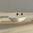 Bänkskiva tvättställ i blank eller matt keramik Made in Italy - Ferry Viadurini