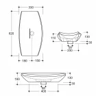 Tvättställ i spottad keramik av design gjord i Italien Laura Viadurini