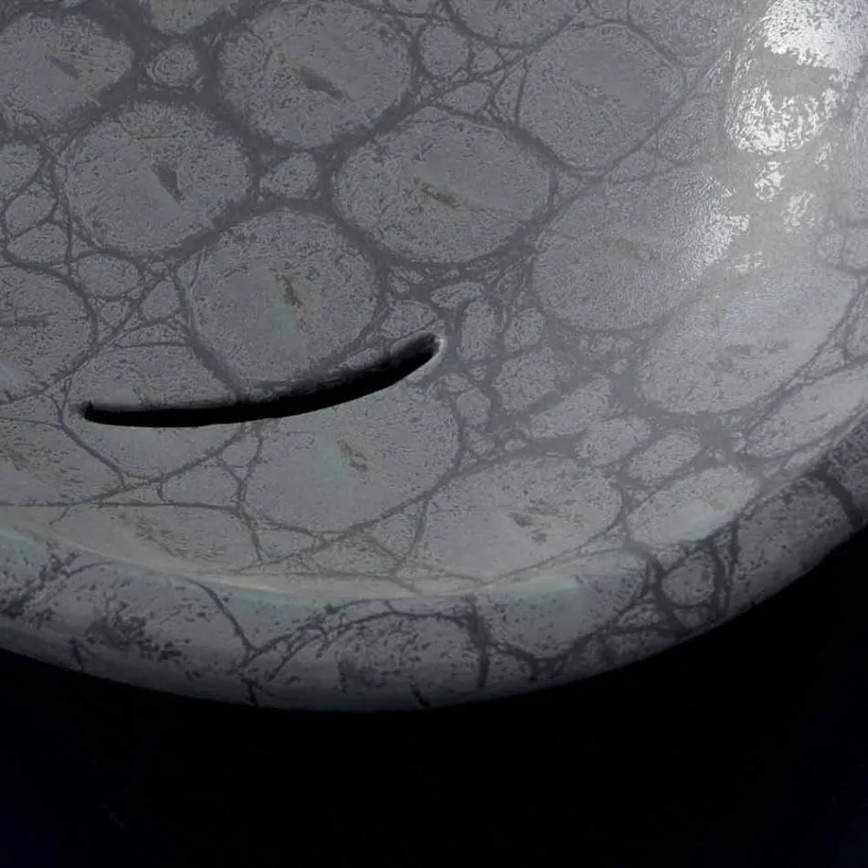 Bänkskivan i grön kokosnöt tryckt keramik gjord i Italien Glänsande Viadurini