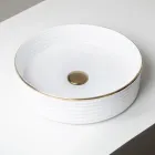 Bänkdiskho i porslinstengods med emaljerad kant - Vibration Viadurini