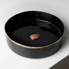 Bänkdiskho i porslinstengods med emaljerad kant - Vibration Viadurini