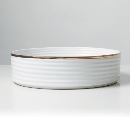 Bänkdiskho i porslinstengods med emaljerad kant - Vibration Viadurini