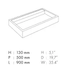 Bänkskiva Tvättställ i Marmoreffekt Porslin Stengods Tillverkat i Italien - Cervia Viadurini