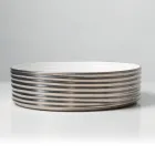 Bänkskåpstvättställ i vågigt porslin stengods tillverkat i Italien - Vibrazione Viadurini