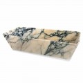 Tvättställ för bänkskiva i Paonazzo marmor fyrkantig design tillverkad i Italien - Karpa