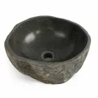 Tvättställ för bänkskiva i naturlig flodsten Agra Viadurini